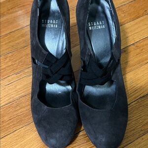 Stuart Weitzman Black Suede Heels Size 8